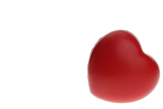 Heart shaped antistress ball isolated on white