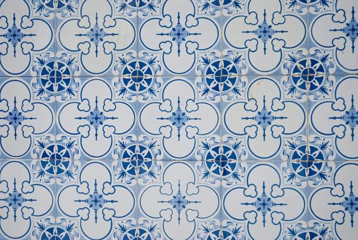 Detail of Portuguese glazed tiles.