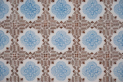 Detail of Portuguese glazed tiles.