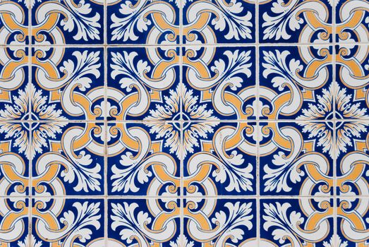 Detail of Portuguese glazed tiles.