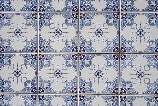 Detail of Portuguese glazed tiles.