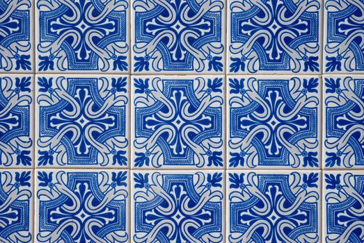 Detail of Portuguese glazed tiles.