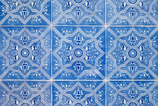 Detail of Portuguese glazed tiles.