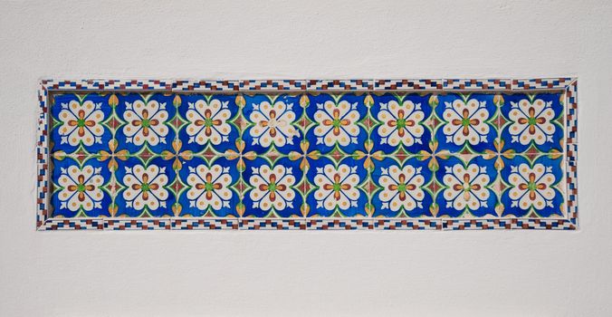 Detail of Portuguese glazed tiles.