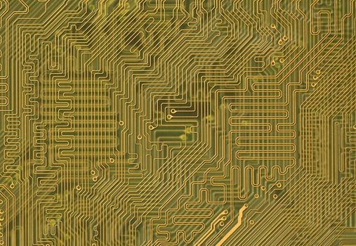 Green Circuit board background in hi-tech style
