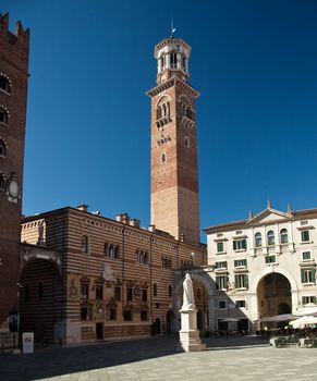 Lamberti Tower in Piazza Signori in Verona