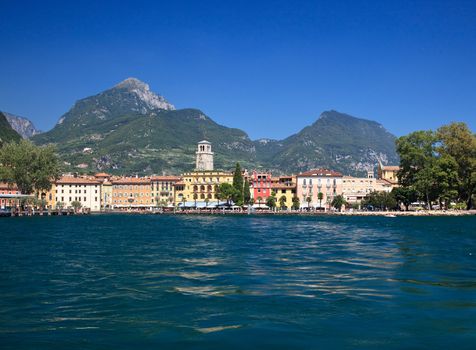 Riva at the north end of Lake Garda in Italy