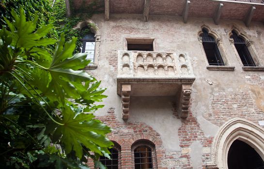 Balcony used by Juliet and Romeo in Shakespeare's play