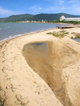 Beach along the tropical city of Cairns, Queensland - Australia.