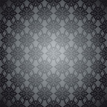 Gray and silver wallpaper design that seamless repeats