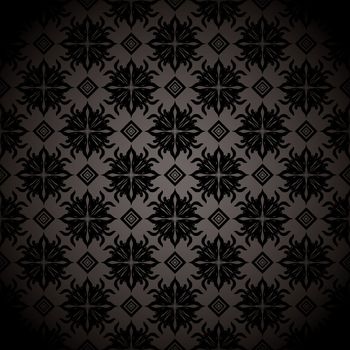Black and gray wallpaper design with seamless repeating design