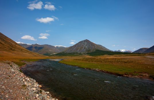 Altai mountains. Beautiful highland landscape. Russia. Siberia