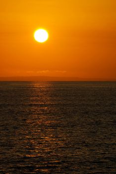 Sunset on Indian ocean