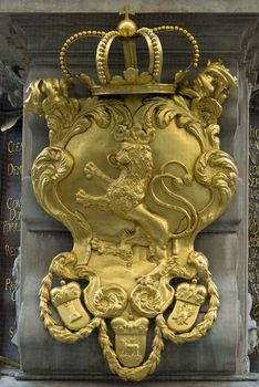 the famous pest column located in the first district of vienna am graben near the st stephens cathedral