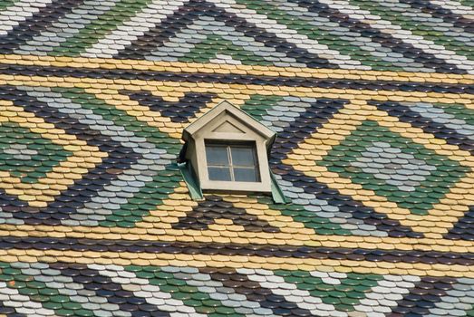 the wonderful roof of the famous st stephens cathedral in vienna