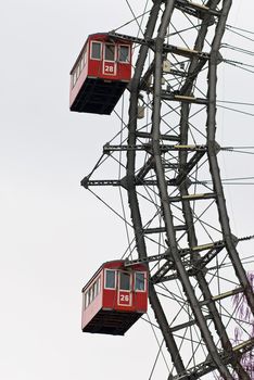 the viennese giant wheel is a ferris wheel in the famous austrian amusement park prater. it is about 60 meters high and was designed by walter basset