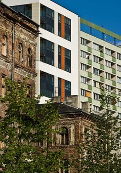 Warsaw, Poland - old and new architecture.