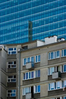 Warsaw, Poland - old and new architecture.