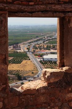 View from the castle of Sagunto in Valencia,Spain
