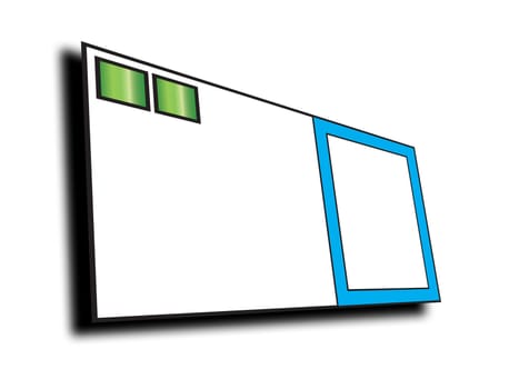 Blank business card with customisable space.