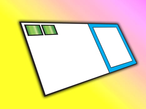 Blank business card with customisable space.