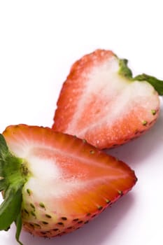 strawberry on the white background for texture