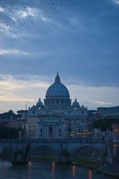 basilica of Saint Peter in the evening light