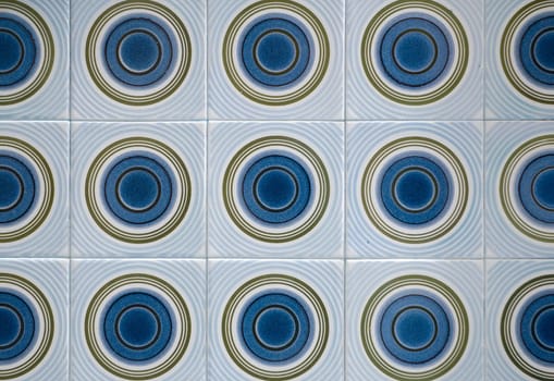 Detail of Portuguese glazed tiles.
