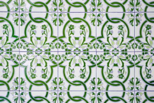 Detail of Portuguese glazed tiles.