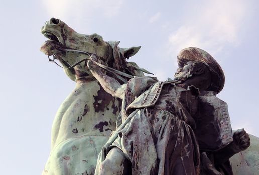 equestrian statue of wild horses