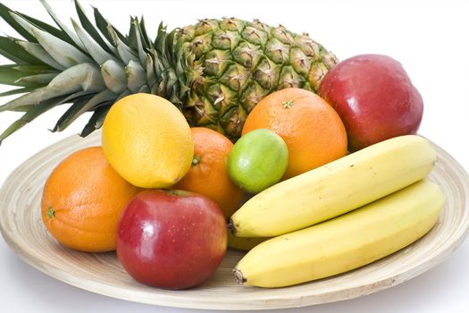 fresh fruits on a plate