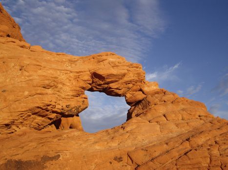 Sandstone rock creates eye in the sky