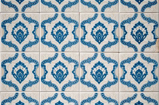 Detail of Portuguese glazed tiles.