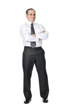 Business man in suit isolated on white background