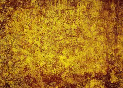 The vintage rough soiled grunge yellowy-brown background
