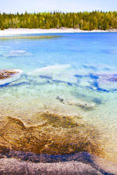 Clear waters of Georgian Bay at Bruce peninsula Ontario Canada