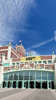 Convention Hall at beach in Asbury Park NJ. 