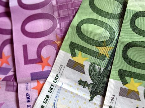 Euro banknotes money european currency