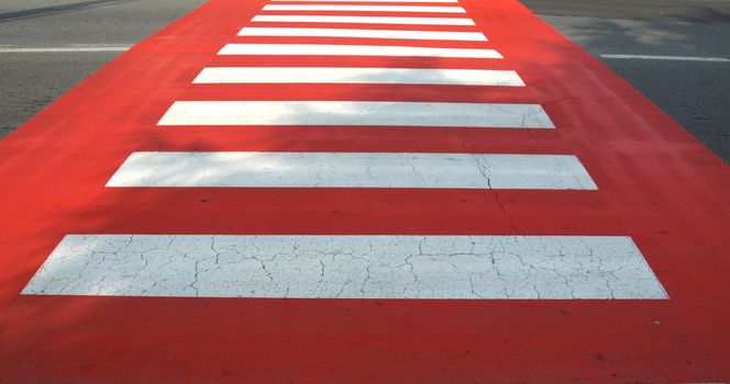 Zebra crossing pedestrian traffic sign