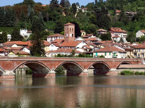 General city view of San Mauro Torinese on Po