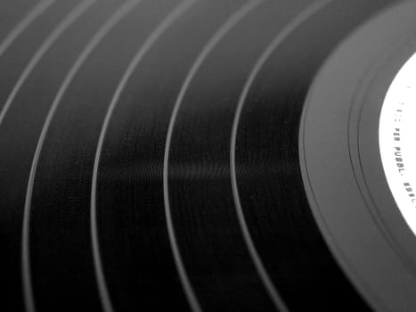 Vinyl record music recording support