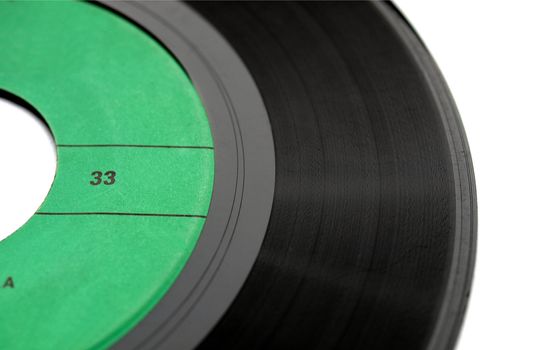 Vinyl record music recording support