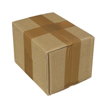 Parcel or small packet isolated over white