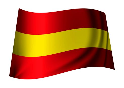 red and yellow spain flag icon for the spanish nation