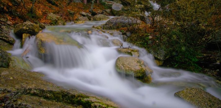 Pure river and stones in moutains