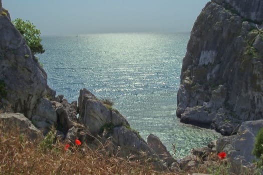 Summer sea with rocks 