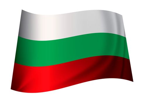 bulgarian flag icon from the contry of bulgaria in white green and red
