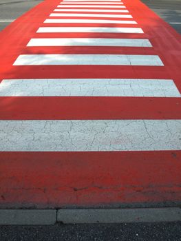 Zebra crossing pedestrian traffic sign