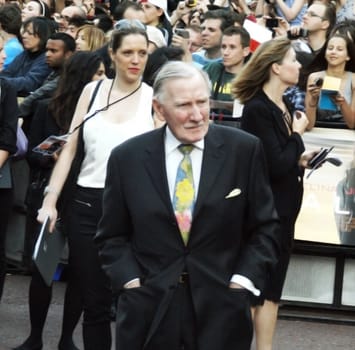 LONDON - August 16: Leslie Philips at Salt Premiere August 16th, 2010 in Leicester Square London, England.         