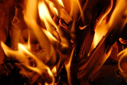 burning fire orange abstract natural background
